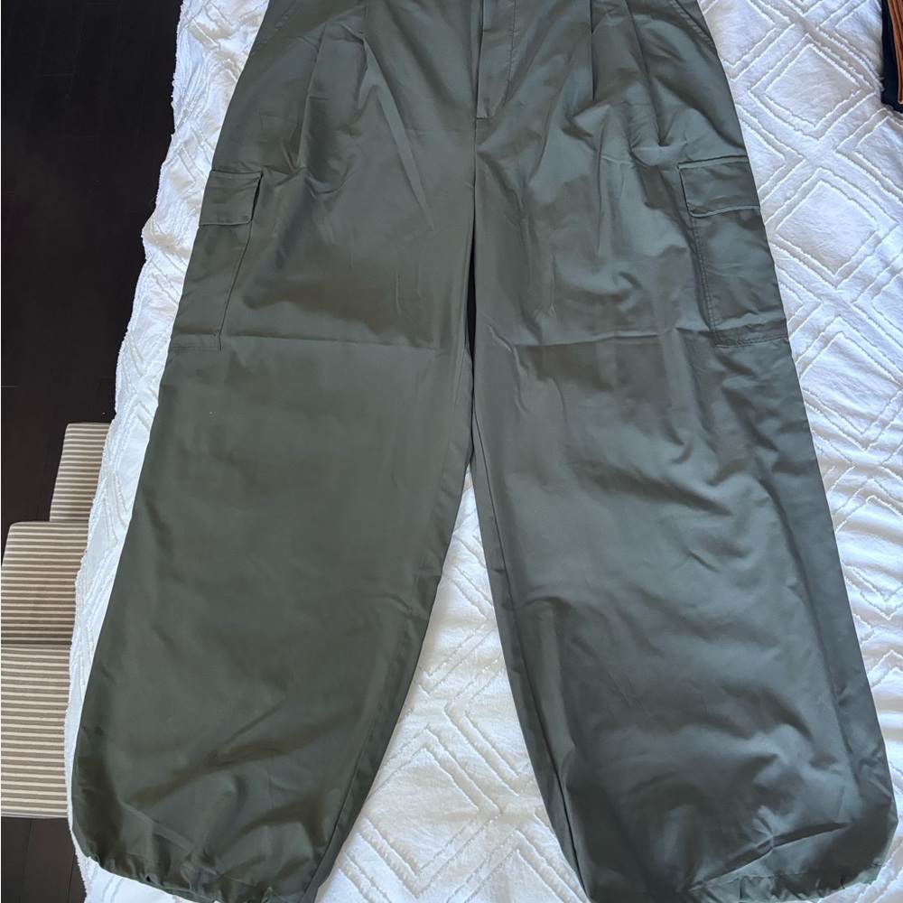 New Women Olive Green Cargo Pants by Hyba